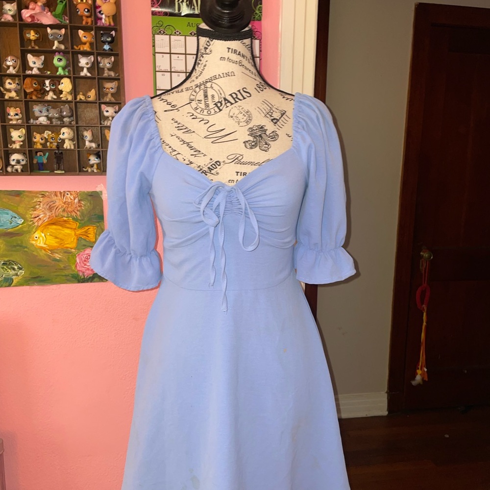 Forever 21 Light Blue Long Sleeve Dress